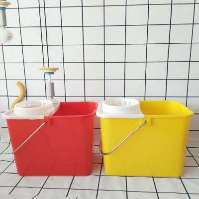 Factory cheap household 25L plastic magic mop bucket with wringer